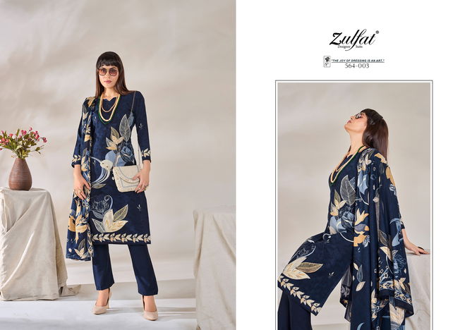 Zahavi Vol 3 By Zulfat Digital Printed Dress Material Wholesale Shop In Surat